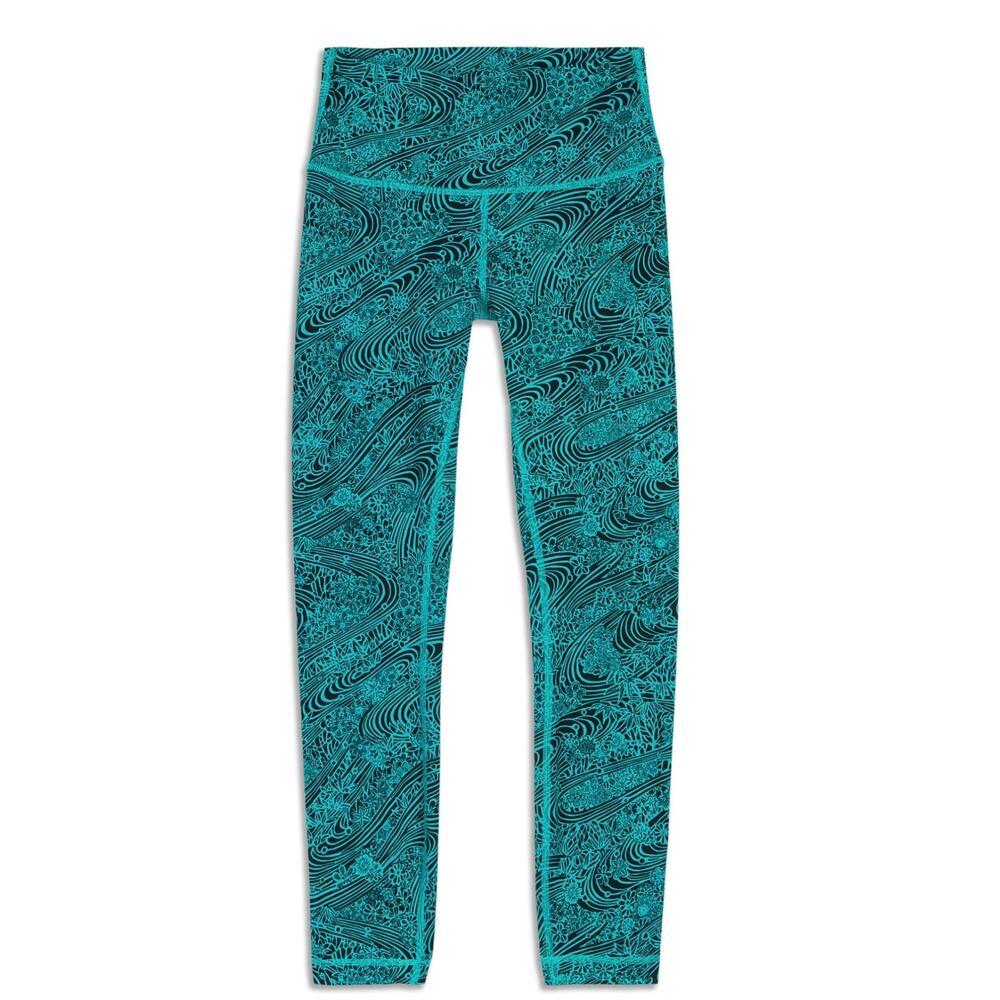 Lululemon Women's Wunder Under High Rise Legging Green/Black size 4